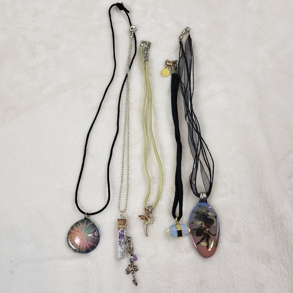 Bundle of 5 necklaces some Fairies accents